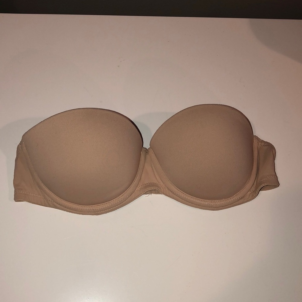PINK nude strapless bra